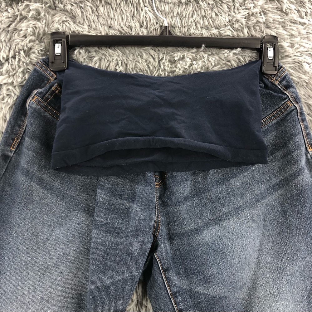 Indigo Jeans Blue Womens Petite XL Secret Fit Belly Denim Maternity - Picture 4 of 12